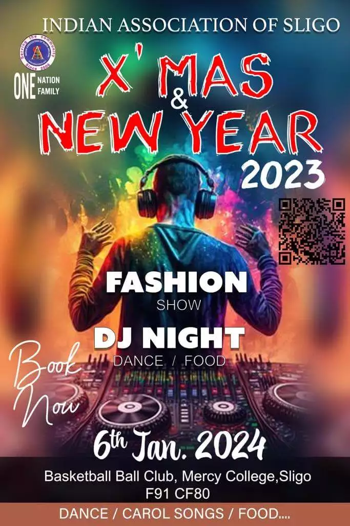 Get ready for an unparalleled New Year’s Eve celebration DJ night and fashion show in Sligo tomorrow (January 6) – Indian Association of Sligo