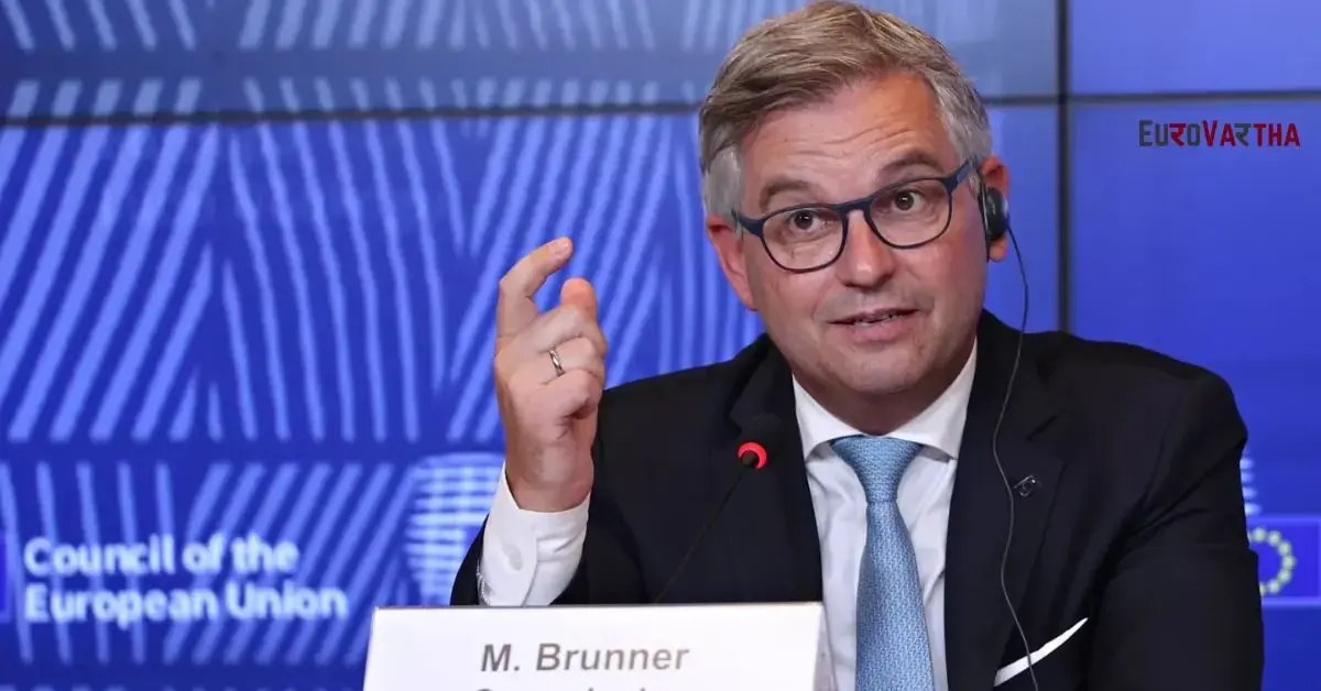 eu migration and security chief magnus brunner arrives in dublin for crucial talks.